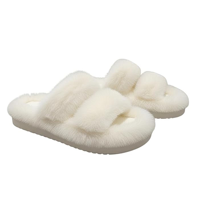 Girls White Slippers